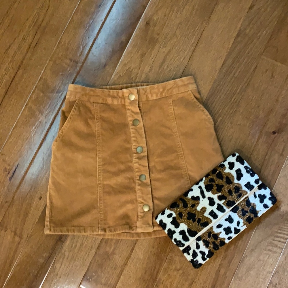 Alter’d State Brown Corduroy Skirt